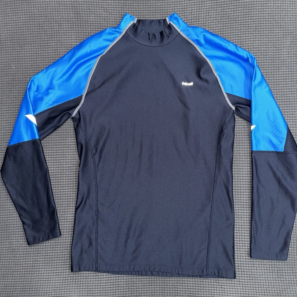 Hinds Blue Long-Sleeve Athletic Pullover Running Shirt Large